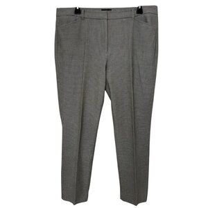 White House Black Market The Slim Ankle Women's Classic Pants, Gray Houndstooth